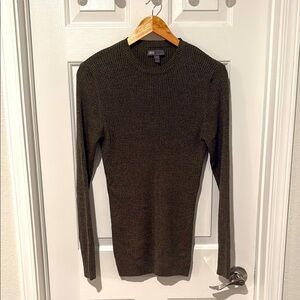 ASOS Olive Green Ribbed knit crew neck Sweater Women’s Size Medium Fitted